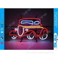 Flashing Glass Car Shop Neon Light Signs In Red Yellow Color